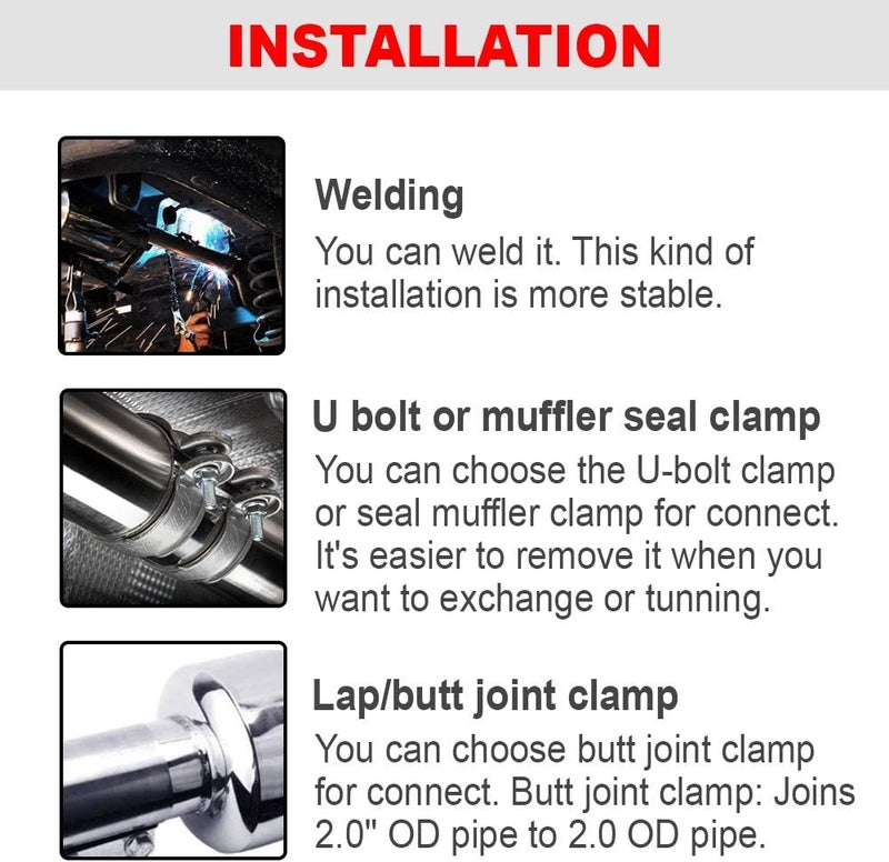 SPELAB Stainless Steel Exhaust Muffler with 2.0 Inch Inlet and 3.0 Inch Outlet - N1 Burnt Type - Image 5