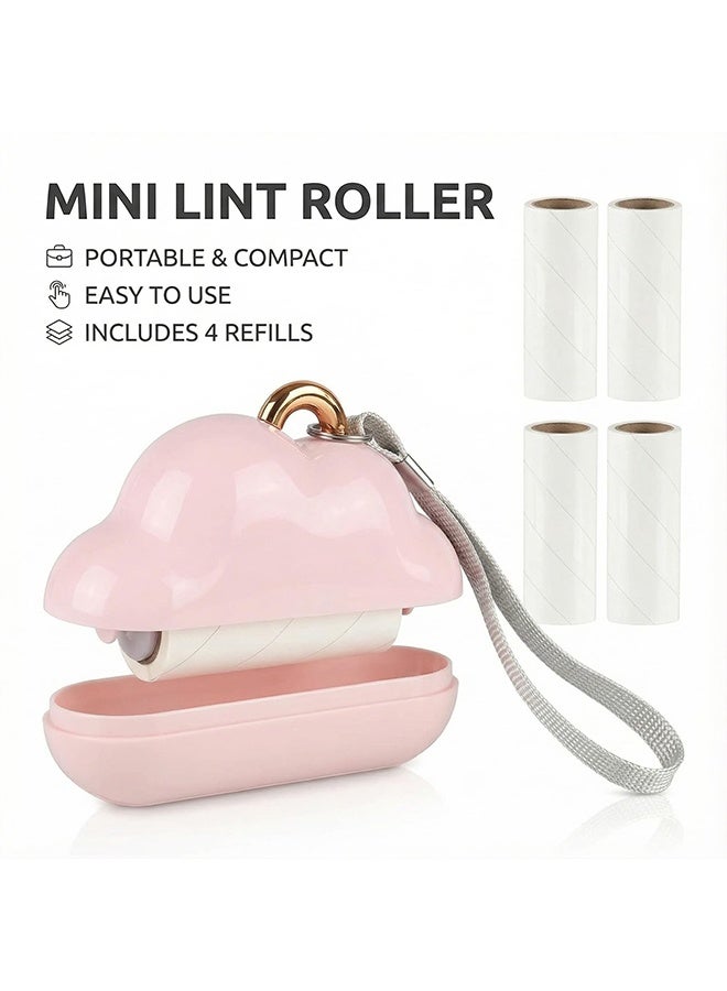 Mini Lint Roller Remover Portable Reusable for Clothes with 4 Refills, Travel Lint Roller for Pet Hair Removal on Furniture, Car Seats, Home Office Use - Image 3