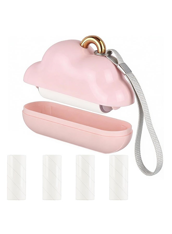 Mini Lint Roller Remover Portable Reusable for Clothes with 4 Refills, Travel Lint Roller for Pet Hair Removal on Furniture, Car Seats, Home Office Use - Image 1