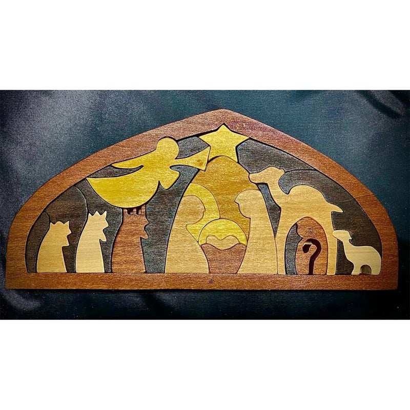 Easter Wooden Puzzle The Birth of Jesus Home Interior Decoration, Wooden Jesus Puzzle Interesting Interior Decoration for Easter Wooden Desktop and Home Decoration - Image 4