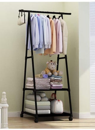 Multi-function Triangle Coat Rack with Removable Design Floor Standing Hanging Clothes Organizer on Wheels Ideal for Bedroom Entryway Living Room Space-Saving Storage Solution for Coats, Hats, Scarv - pzsku/Z1DE4BC1464B2BC3C2F94Z/45/1750577645/55bbff3a-c5cb-4f85-82ce-3752cce36b1d