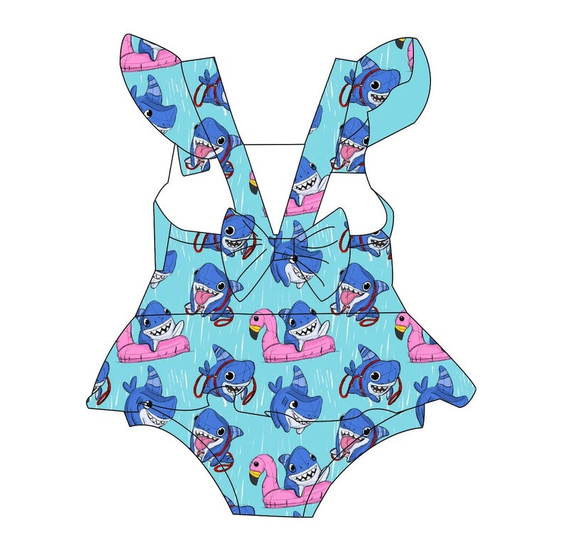Bluejw XY ized Summer Baby Cartoon Trunks Two Pieces Kids Swimwear Children Swimsuit Beach Wear Swim Suit Set - Image 4