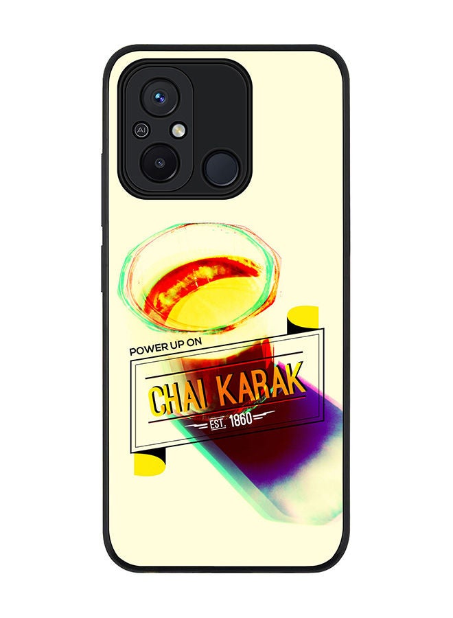 Stylizedd Rugged Black edge case for Xiaomi Redmi 12C 4G, Slim fit Soft Case Flexible Rubber Edges Anti Drop TPU Gel Thin Cover -  Chai Karak - Image 1