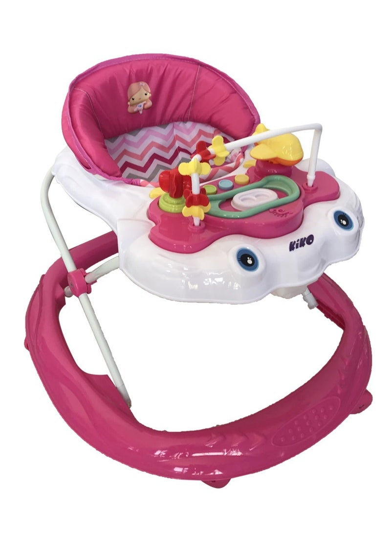 Kiko Baby Walker With Toys - Pink