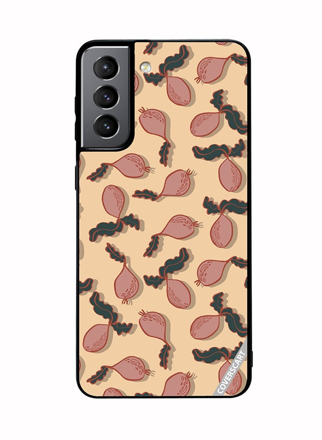 Protective Case Cover For Samsung Galaxy S21 5G Beetroot Vegetable Vector Seamless Pattern Design Multicolour