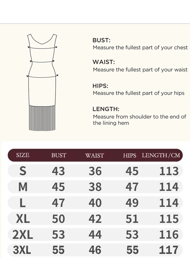 Excefore - Women's Flapper Dresses 1920s Beaded Fringed Great Gatsby Dress, Beige/M - Image 1
