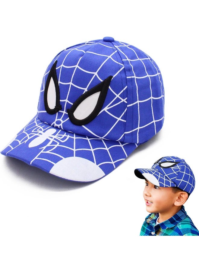 VRITRAZ Web Cartoon Character Printed Little Cap for Kids, Baby Girls & Boys 3-12 Years (Blue), Web Blue, 4 Years-5 Years - Image 1