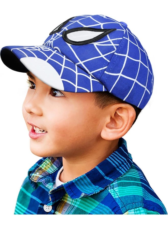 VRITRAZ Web Cartoon Character Printed Little Cap for Kids, Baby Girls & Boys 3-12 Years (Blue), Web Blue, 4 Years-5 Years - Image 2