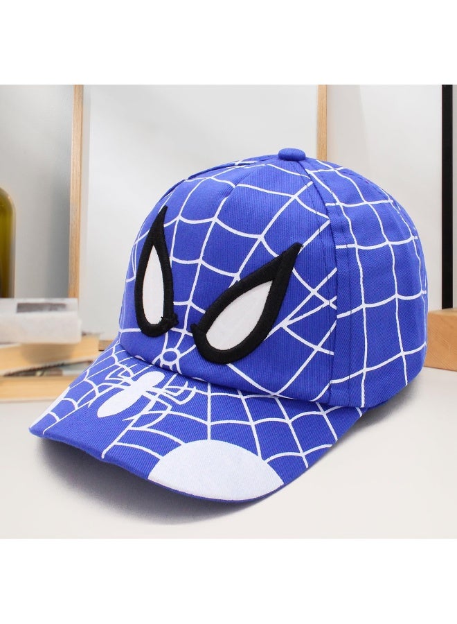VRITRAZ Web Cartoon Character Printed Little Cap for Kids, Baby Girls & Boys 3-12 Years (Blue), Web Blue, 4 Years-5 Years - Image 3
