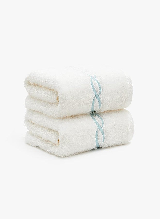 Calla Angel Superior Egyptian Cotton Oversize 31 x 20 Hand Towel, 2PCs Set, Mint Chain - Image 1