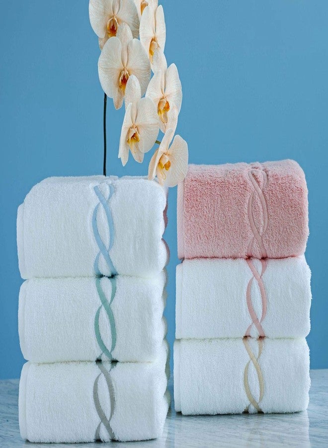 Calla Angel Superior Egyptian Cotton Oversize 31 x 20 Hand Towel, 2PCs Set, Mint Chain - Image 5
