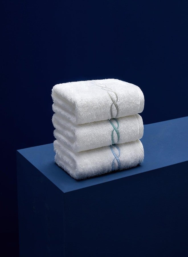 Calla Angel Superior Egyptian Cotton Oversize 31 x 20 Hand Towel, 2PCs Set, Mint Chain - Image 3