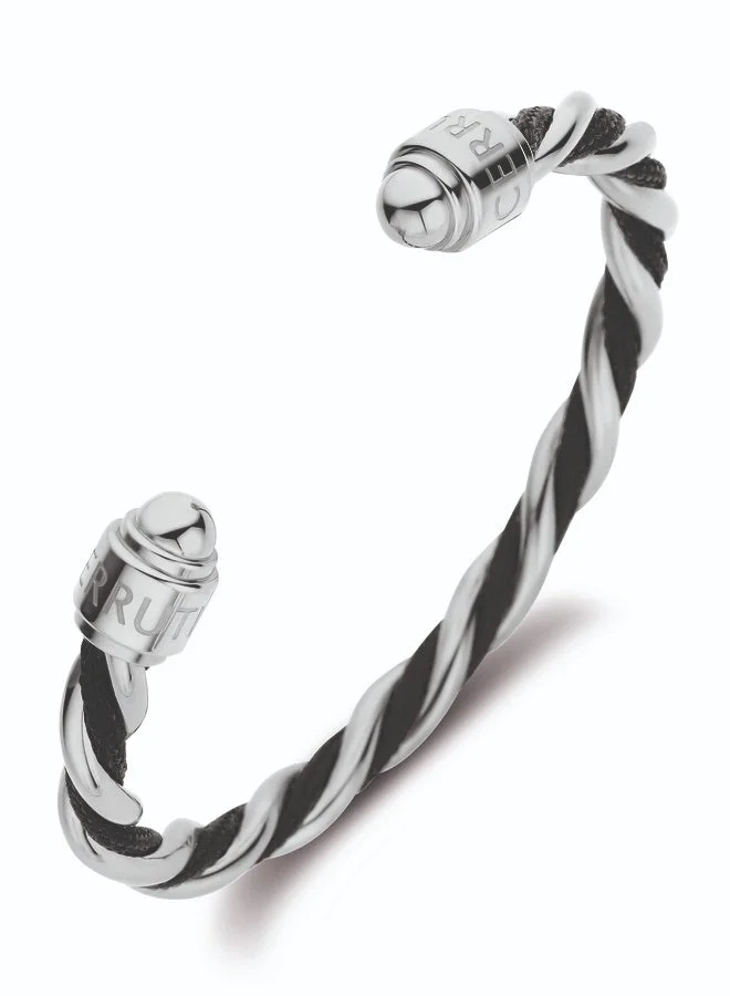 CERRUTI 1881 Giulia Silver and Black Stainless Steel Bracelet for Women