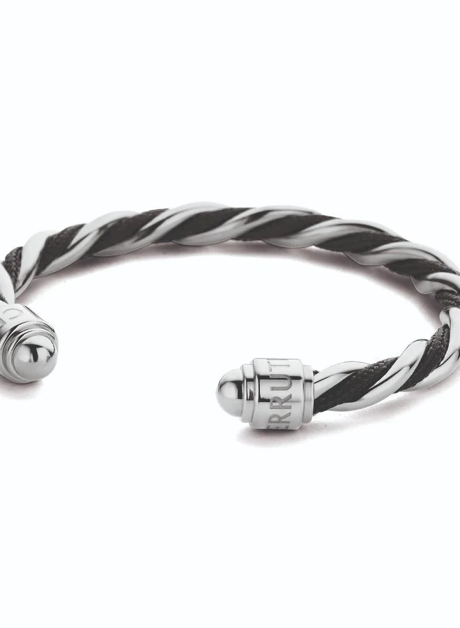 CERRUTI 1881 Giulia Silver and Black Stainless Steel Bracelet for Women