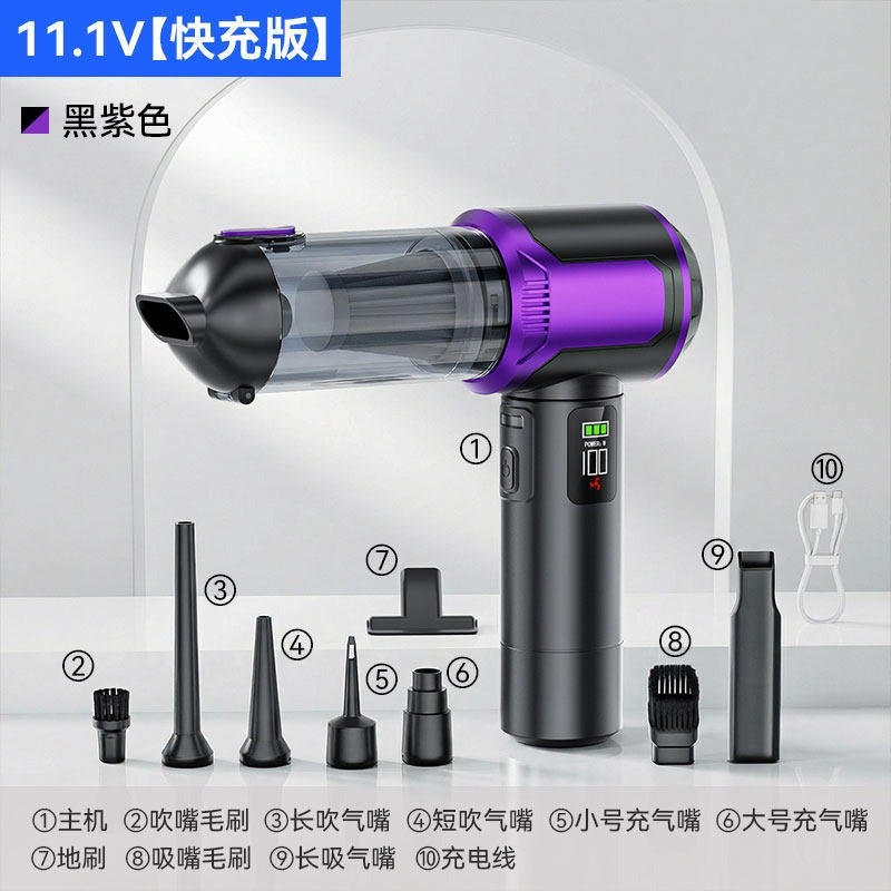 Car Vacuum Cleaner, Handheld Brushless High-Power Dust Remover with Inflator, Dual-Use Mini Car Air Blower