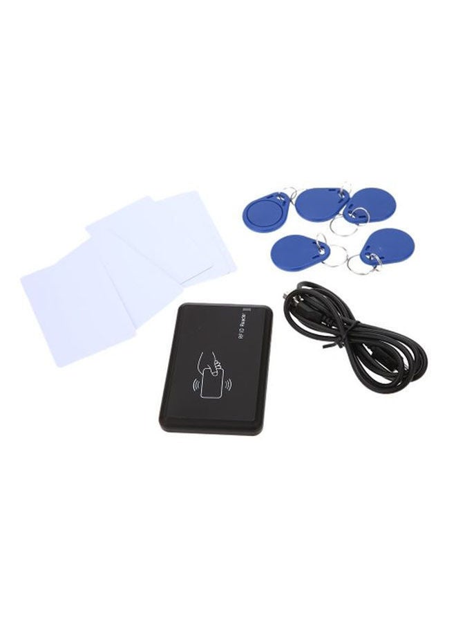 NIBEMINENT Card Reader With USB Interface And Key Ring Set Black/Blue/White - Image 1