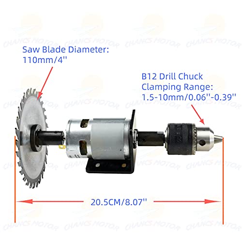 CHANCS Circular Saw Machine 775 DC Electric Motor DC 24V 12000RPM Dual Output Shaft DIY Saw Drill With PWM Speed Controller - Image 4