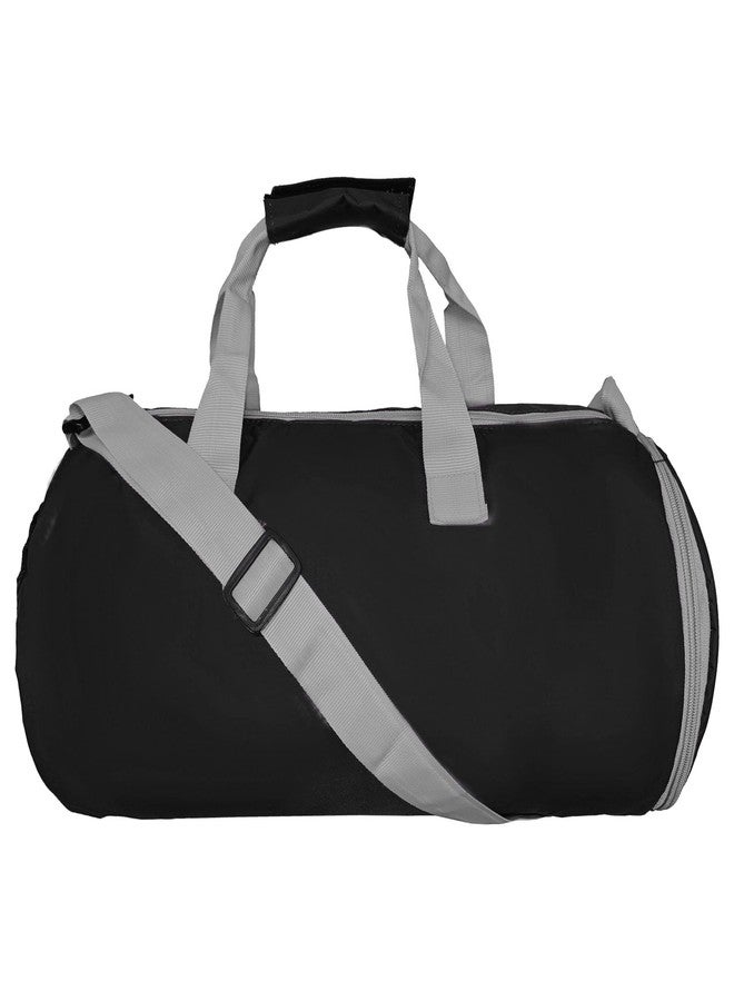 Groupers Foldable 20L Gym Bag, Water-Resistant Polyester Travel Duffel for Men & Women, Adjustable Strap, Multi-Purpose Weekender/Overnighter Bag (Black, 43×25×20 cm) - Image 3
