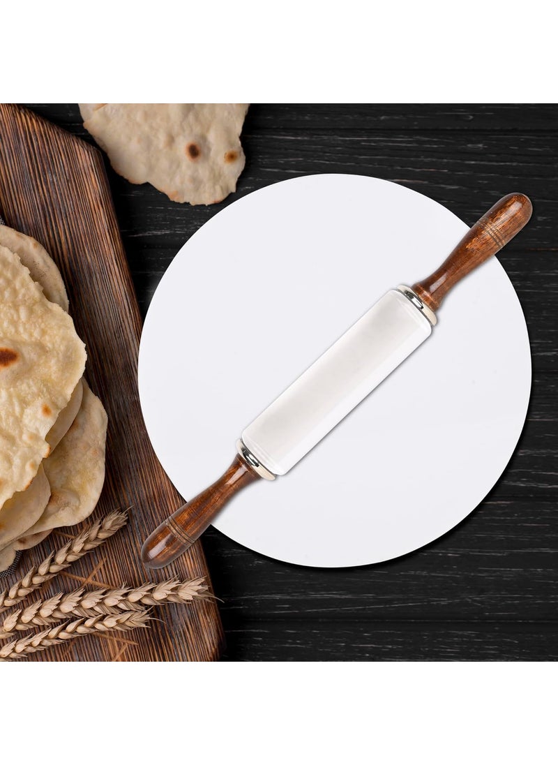ROLLYWARE ROLLYWARE White Heavy Base Crystal Roti RollerChaklachapati Maker Chakla with Stylish Crystal Belan The Dough Upgrade Your Baking NonStick Zero Maintenance Chakla Belan  - Image 3