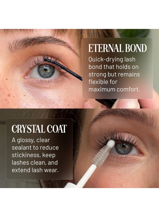 Lilac St. Lilac St - Eternal Bond (Black) Lash Glue & Crystal Coat Long Lasting Fast Drying Sealant For Extended Wear, Reduce Stickiness Keeps Lashes Clean Waterproof, Vegan - Image 2
