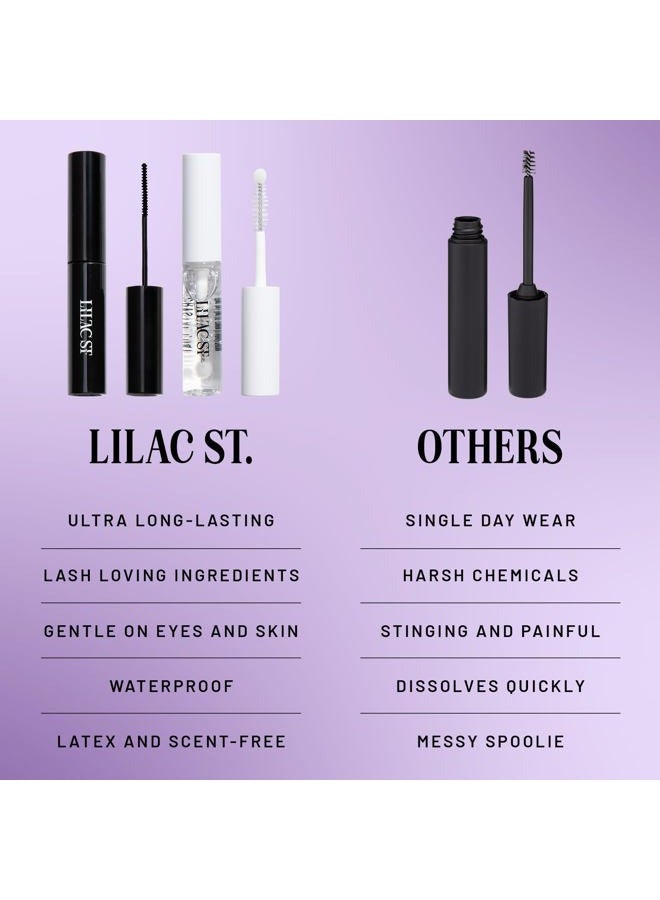 Lilac St. Lilac St - Eternal Bond (Black) Lash Glue & Crystal Coat Long Lasting Fast Drying Sealant For Extended Wear, Reduce Stickiness Keeps Lashes Clean Waterproof, Vegan - Image 4