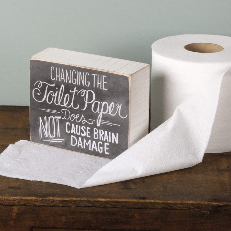 Primitives by Kathy Home-Bathroom Box Sign  5"" x 4""  Toilet Paper - Image 4