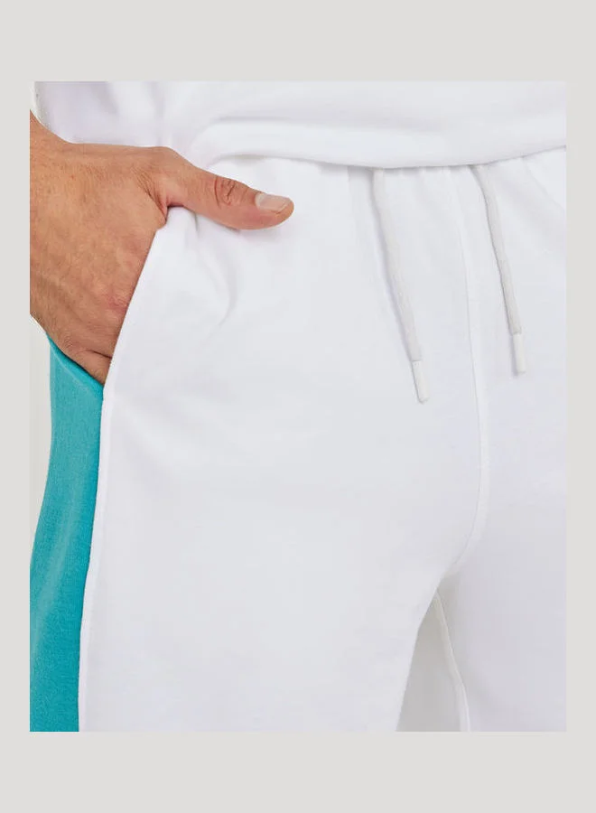 Styli Oversized Terry Shorts With Contrast Panel