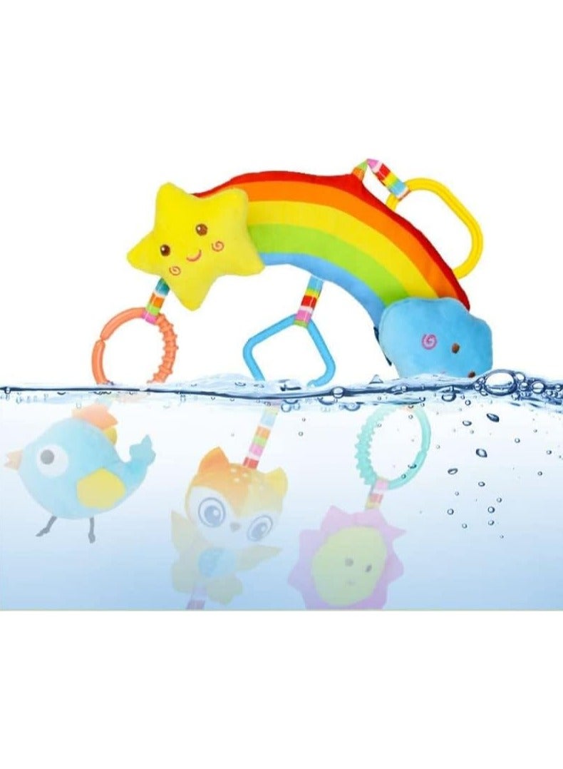 Stroller Toys & Car Seat Toys for Babies 0-6 Months, Hanging Rattle Toy Clip on Toy for Crib Stroller Car Seat Baby Toy,Sensory Plush Animal Toys Learning Toy Plush Animal Toys for Newborn Baby  - Image 5
