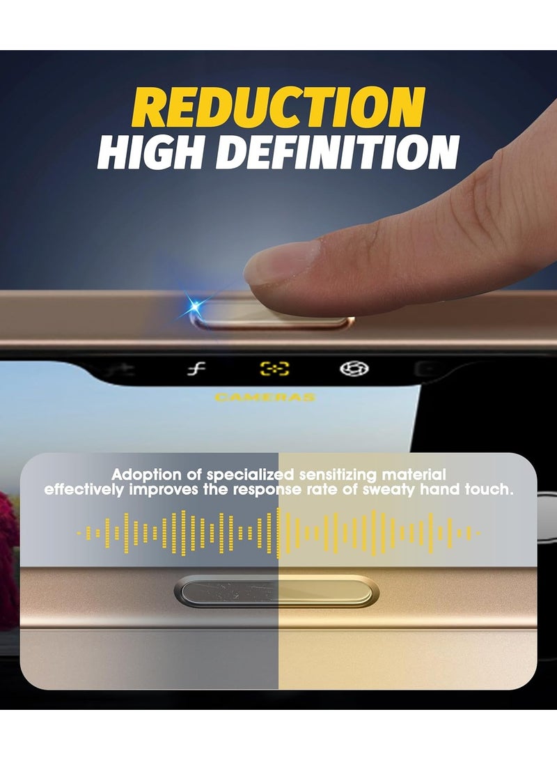 حزمة 4 متوافقة مع آيفون 16/16 بلس/16 برو/16 برو ماكس واقي زر التحكم في الكاميرا، زجاج مقسى عالي الدقة حماية قوية - ذهب صحراوي - Image 3