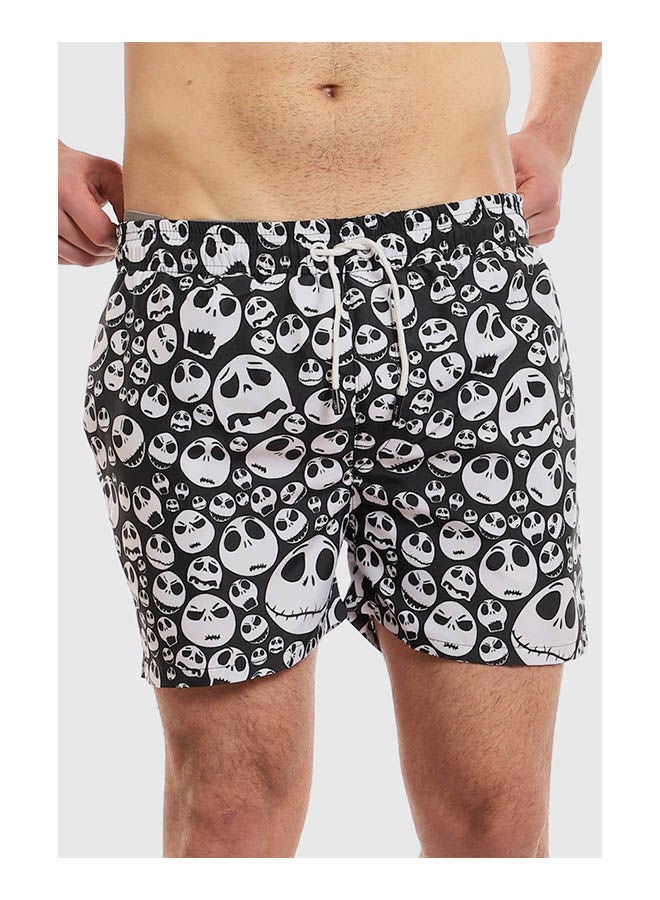 WHITE RABBIT Printed Mid-Rise Swim Shorts - Image 1
