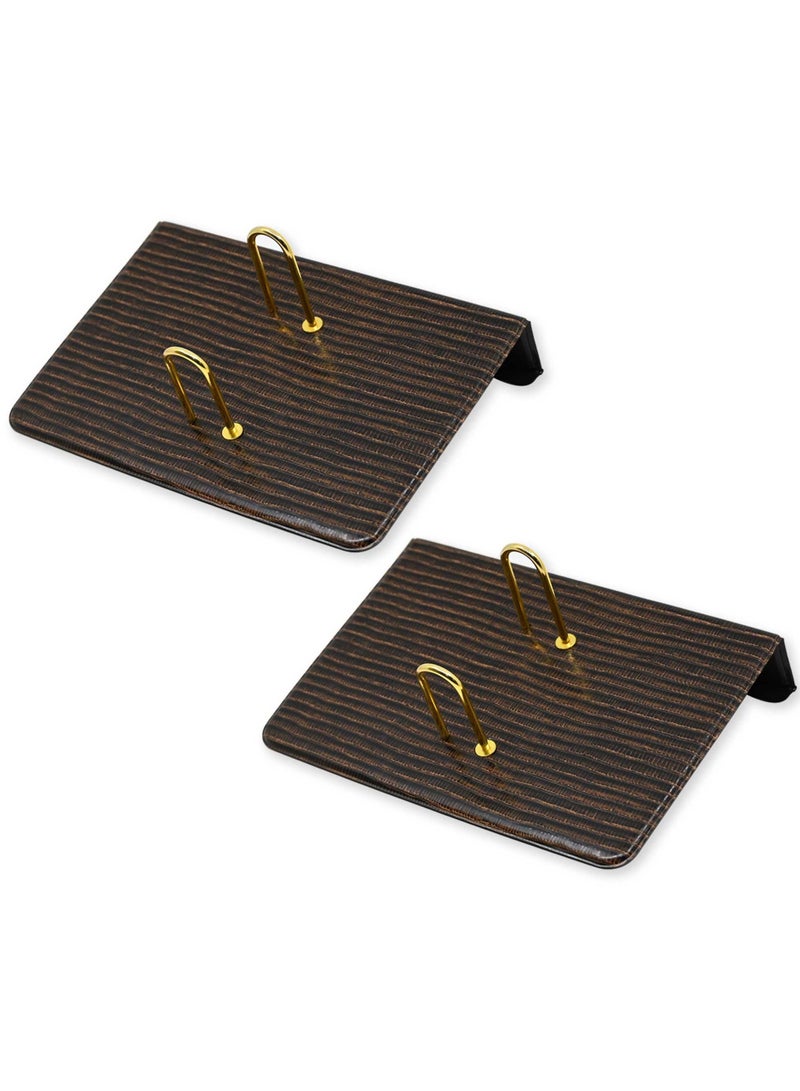 FIS 2 Pieces Desk Calender Stand, Colour Lizard Brown - UADC081BR - Image 2