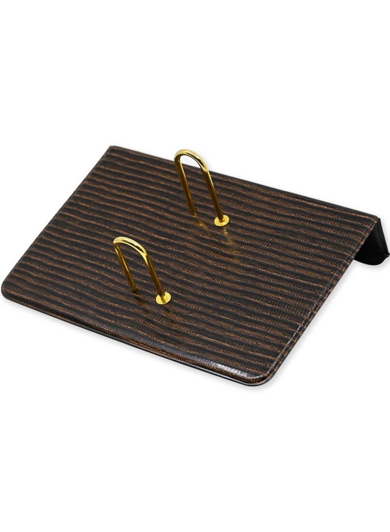 FIS 2 Pieces Desk Calender Stand, Colour Lizard Brown - UADC081BR - Image 1