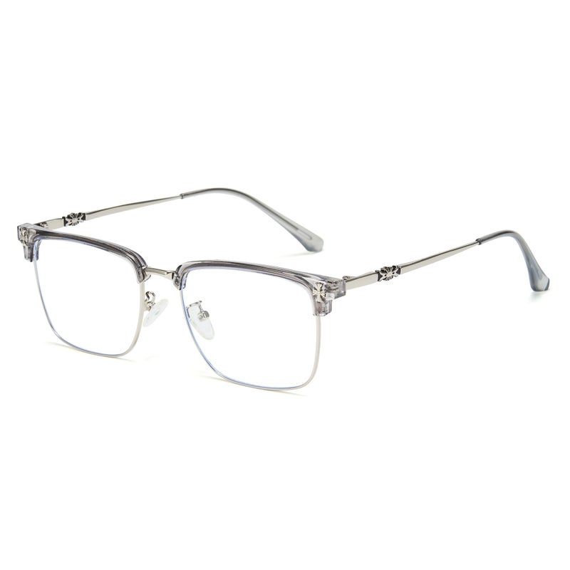 Cyxus Retro Blue Light Glasses Men - Square TR90 Metal Blowline Frame Stylish Trendy for Computer Daily Work 8252 - Image 1