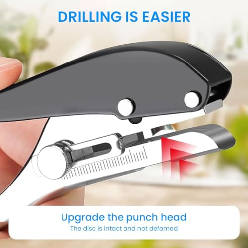 SEMITO 10mm Furniture Edge Band Hole Punch Tool for PVC, Veneer & Paper – Single Hole Punch Plier with Drilling Guide & Spring 25-30mm Adjustable Depth - Image 4