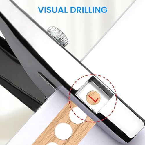 SEMITO 10mm Furniture Edge Band Hole Punch Tool for PVC, Veneer & Paper – Single Hole Punch Plier with Drilling Guide & Spring 25-30mm Adjustable Depth - Image 3
