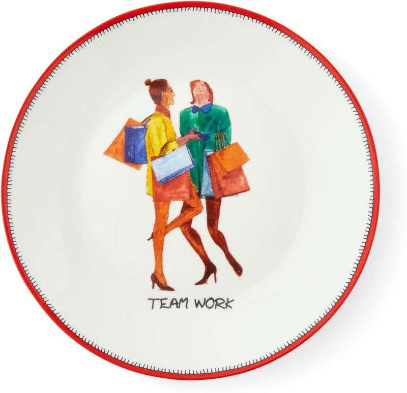 Spode Kit Kemp 6 Doodles Tidbit Tray  Assorted Taglines  Fine China  Dishwasher Safe  Ideal for Appetizers Snacks or Desserts  Home Entertainment and Gathering Use - Image 5