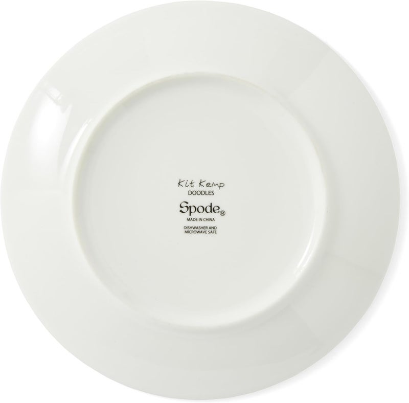 Spode Kit Kemp 6 Doodles Tidbit Tray  Assorted Taglines  Fine China  Dishwasher Safe  Ideal for Appetizers Snacks or Desserts  Home Entertainment and Gathering Use - Image 4