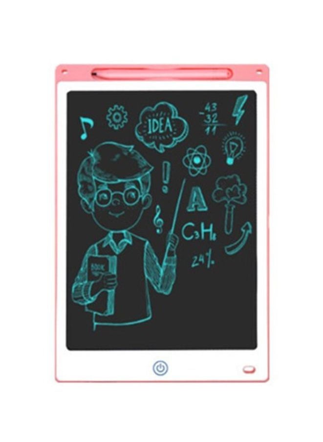 Generic 10 inch Writing Tablet Multifunctional Pressure Sensing ABS Protective LCD Drawing Board for Children,Pink and white  - Image 1
