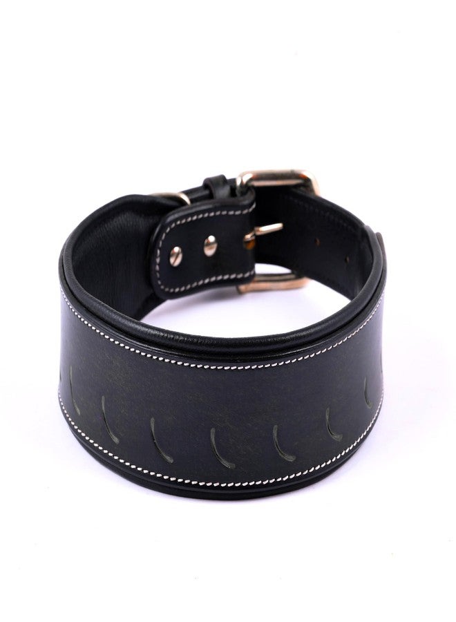 ADIL'S Tooling Half Moon Cut Tooled Dog Collar 2.25Inch Width Suitable For Medium&Large Dogs,Hand Tooled Leather Dog Collar With Sturdy Hardware&Classic Design,Sizes: Xl,Black - Image 1
