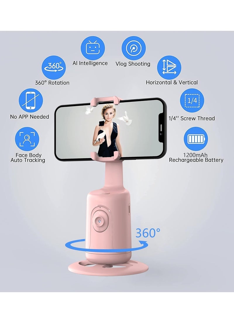 Smart Shooting Holder with Remote Selfie Stick for Vlog and Tiktok, Auto Face Tracking Tripod with 360° Rotation Body Phone Camera Mount, Gesture Control - No App Needed - Image 2