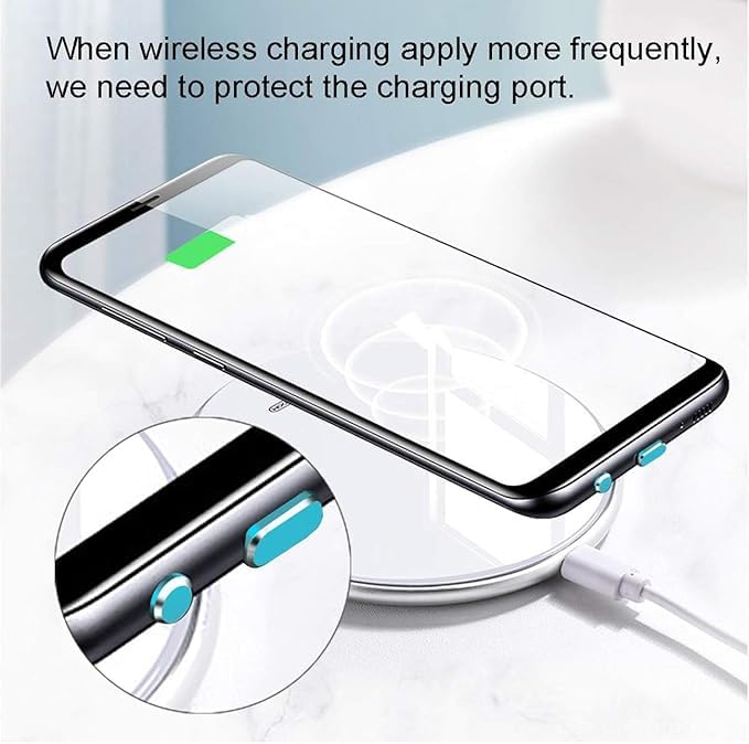 Enclave USB C Dust Plug, Type C Anti Dust Plug Cover Charging Port Protector Cap with Cleaning Brush for All USB C Devices.(Pack of 2) (Light Blue) - Image 4