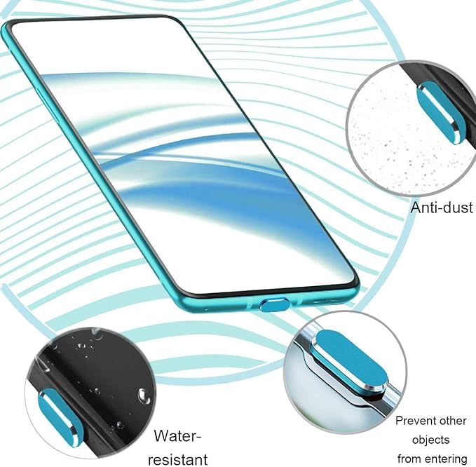 Enclave USB C Dust Plug, Type C Anti Dust Plug Cover Charging Port Protector Cap with Cleaning Brush for All USB C Devices.(Pack of 2) (Light Blue) - Image 3