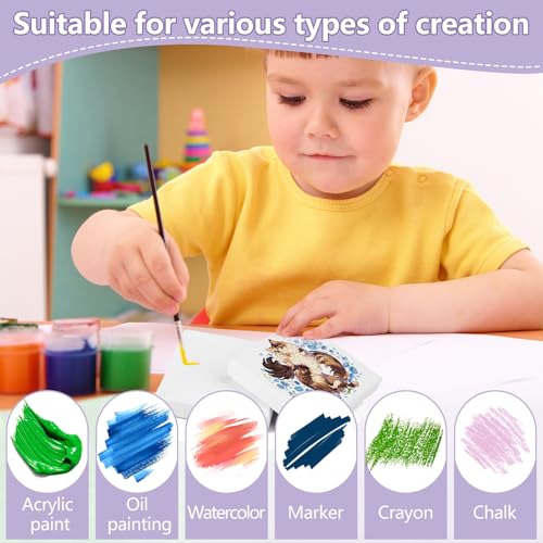 ESRICH Mini Canvases for Painting, 3x3IN Canvas in Bulk 64Pack, 2/5In Profile Small Square Canvas, Blank Canvases are Great for School Projects and Kids Birthday Parties, Home Decor Project. - Image 4