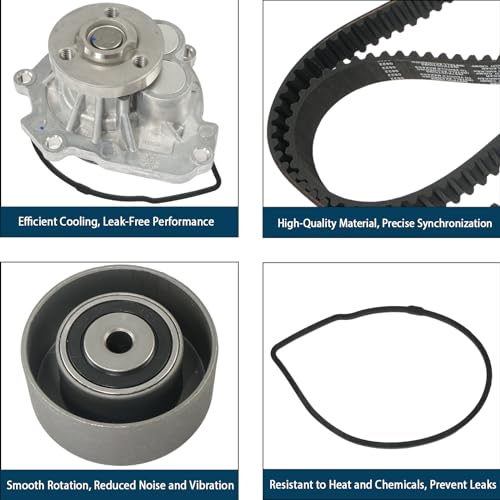 ZARDETO Engine Timing Belt Kit with Water Pump Compatible with 2009-2018 Chevy Cruze Sonic Aveo Aveo5, 2009-2010 Pontiac G3, 2007-2008 Saturn Astra 1.6L 1.8L Replaces TCKWP338 24422964 25195119 - Image 5