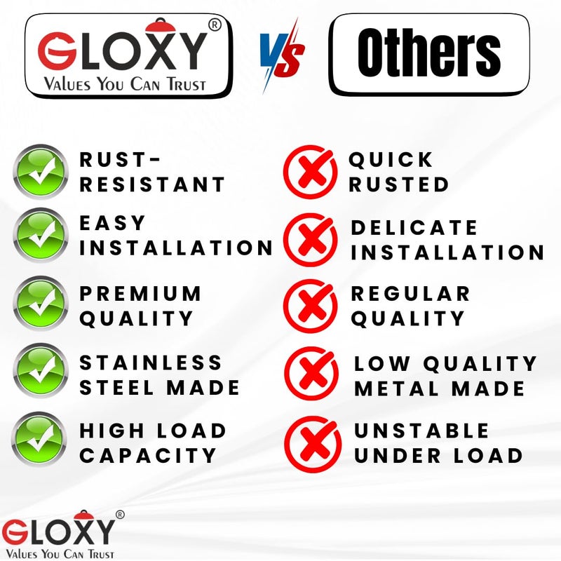 GLOXY Stainless Steel 3 Layer Bathroom Shelf Rack with Black Matte Finish - Wall Mount Bathroom Accessories Rack with Soap Dish, Handwash Liquide Dispenser & Tumbler Holder Hooks - Image 4