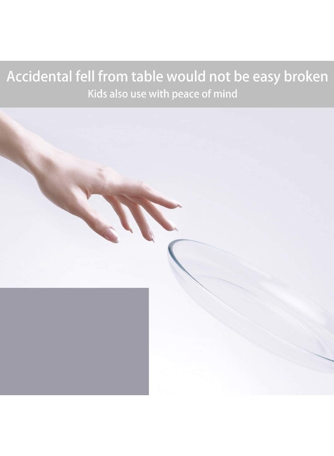 FOYO Dessert Plates Classic Tempered Glass Dinnerware Sets 7 Inch Set of 3 - Image 2
