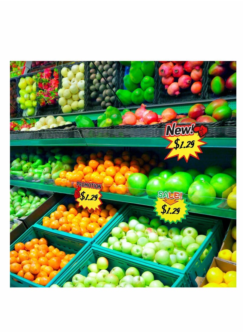 Y&D Starburst Sign Cards, Sale Paper Signs Price Burst Assorted Display Tags for Retail Store 60 Pieces  - Image 3