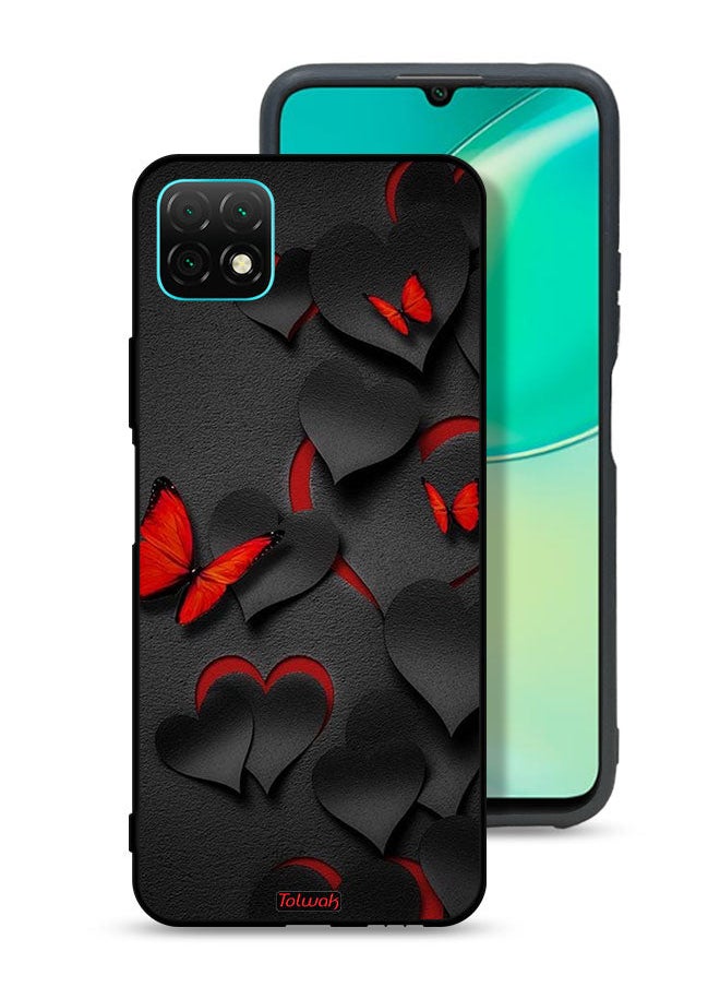 Tolwak Huawei nova Y60 Protective Case Cover Hearts And Butterflies Pattern  - Image 1