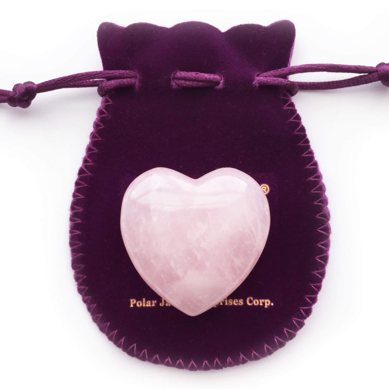 Polar Jade Polar Jade Rose Quartz Heart Stone 45mm18 Crystal Heart Chakra Healing Reiki Meditation 