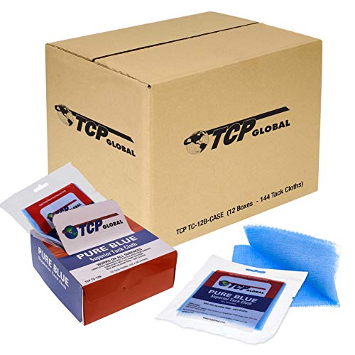 TCP Global Pure Blue Superior Tack Cloth, 144-Pack, Automotive & Woodworking, Dust/Stain/Paint Rags, Tac Cloth for Autobody - Image 1